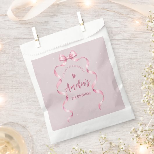 Roze Strikte Verjaardagsfeestje Bedankzakje (Geknipt)