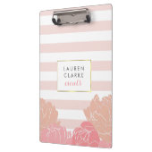 Roze strip en Blush Peony-klembord Klembord (Links)