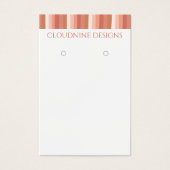 Roze strip Ketting juwelier display Kaart (Voorkant)