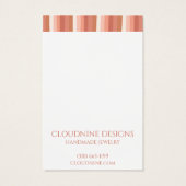 Roze strip Ketting juwelier display Kaart (Achterkant)