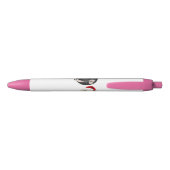 Roze strip Pen | Zwarte inkt | Kantoor Cadeau (Achterkant)