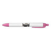 Roze strip Pen | Zwarte inkt | Kantoor Cadeau (Bodem)