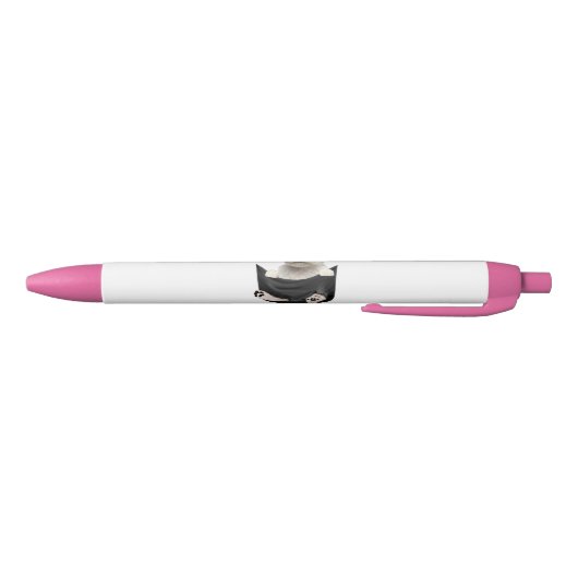 Roze strip Pen | Zwarte inkt | Kantoor Cadeau (Bodem)