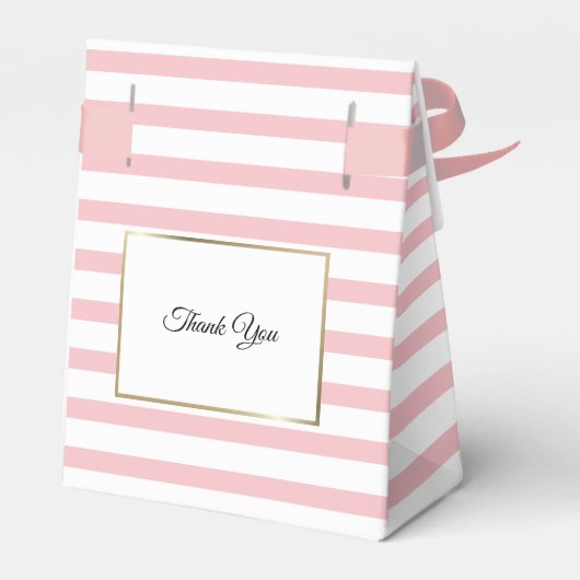  roze stripe Baptisme Christening Bedankdoosjes (Achterkant)