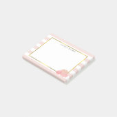Roze stripe & Blush Peony Persoonlijke notities Post-it® Notes (Schuin)