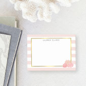 Roze stripe & Blush Peony Persoonlijke notities Post-it® Notes
