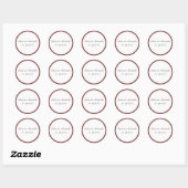Roze stripe Chocolate Brown zegels / Stickers (Vel)