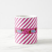 Roze Stripe Dachshund-Mok Koffiemok (Center)