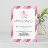 Roze Stripe druppelaar voor baby-meisje Kaart (Staand voorkant)