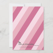 Roze Stripe druppelaar voor baby-meisje Kaart (Achterkant)