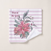 Roze Stripe Floral vertrouwt op de Lord Towel Set Bad Handdoek (Wasdoekje)