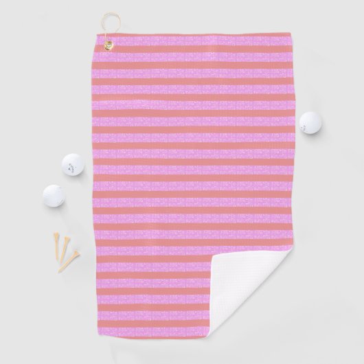 Roze Stripe Golf Towel Golfhanddoek (Insitu)
