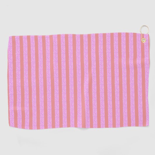Roze Stripe Golf Towel Golfhanddoek (Horizontaal)
