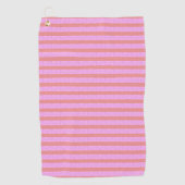 Roze Stripe Golf Towel Golfhanddoek (Voorkant)