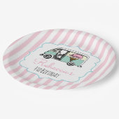 Roze stripe ijsklok op de Birthday Bord (Gekanteld)