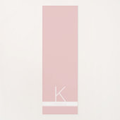 Roze Stripe Moderne Eenvoudige persoonlijke naam Yogamat (Voorkant)