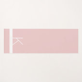 Roze Stripe Moderne Eenvoudige persoonlijke naam Yogamat (Voorkant (horizontaal))