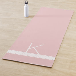 Roze Stripe Moderne Eenvoudige persoonlijke naam Yogamat