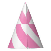 Roze Stripe Party-Pet (aanpassen) Feesthoedjes (Achterkant)