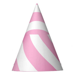 Roze Stripe Party-Pet (aanpassen) Feesthoedjes
