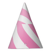 Roze Stripe Party-Pet (aanpassen) Feesthoedjes (Rechts)