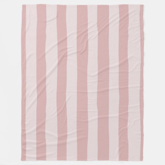 Roze Stripe Patroon Twee prachtige schaduwen van r Fleece Deken (Voorkant)