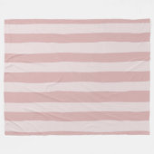 Roze Stripe Patroon Twee prachtige schaduwen van r Fleece Deken (Voorkant (Horizontaal))