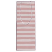 Roze Stripe Patroon Twee prachtige schaduwen van r Wijn Cadeautas (Achterkant)