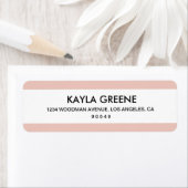 Roze stripe Return Address Labels (Insitu)