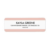 Roze stripe Return Address Labels (Voorkant)