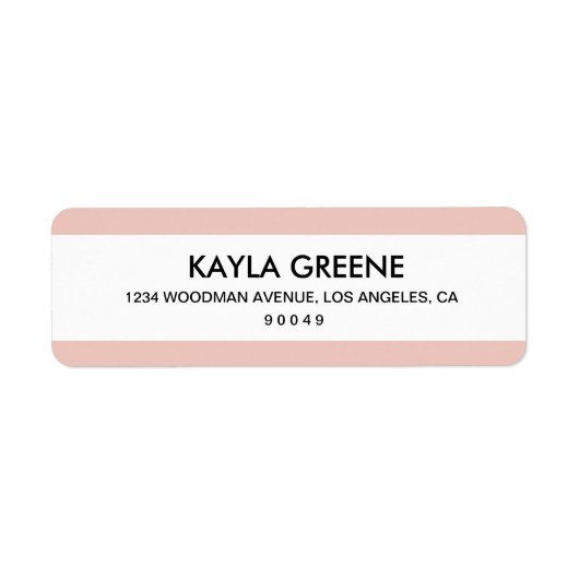Roze stripe Return Address Labels (Voorkant)