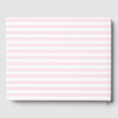 Roze striped Baby shower Guest Book Gastenboek (Achterkant)