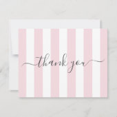 Roze striped Bedankt Opmerking (Voorkant)