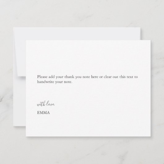 Roze striped Bedankt Opmerking (Achterkant)