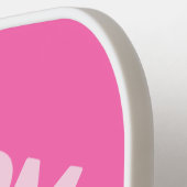 Roze Striped Best Mam ooit Pickleball Paddle (Links Detail)