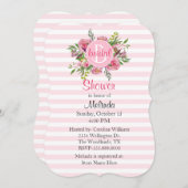  Roze Striped Bridal Shower Kaart (Voorkant / Achterkant)