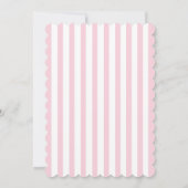 Roze striped Ice Cream Truck Birthday Uitnodiging (Achterkant)
