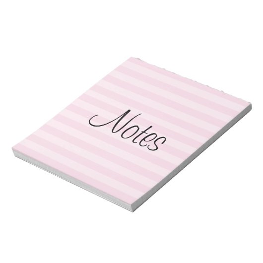Roze striped patroon notitieblok (Linkerzijde)