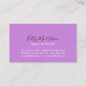 Roze striped Trendy Bakery | Pastechnok Visitekaartje (Achterkant)