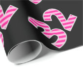 Roze Stripes 32 Event # (Birthday, Jubileum) Cadeaupapier (Rol Hoek)