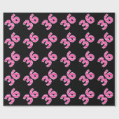 Roze Stripes 36 Event # (Birthday, Jubileum) Cadeaupapier (Vlak)