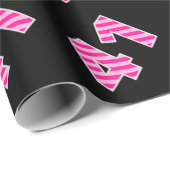 Roze Stripes 41 Event # (Birthday, Jubileum) Cadeaupapier (Rol Hoek)
