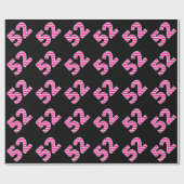 Roze Stripes 52 Event # (Birthday, Jubileum) Cadeaupapier (Vlak)