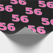 Roze Stripes 56 Event # (Birthday, Jubileum) Cadeaupapier (Hoek)