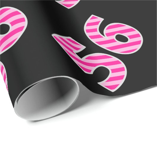 Roze Stripes 56 Event # (Birthday, Jubileum) Cadeaupapier (Rol Hoek)