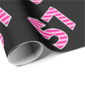 Roze Stripes 57 Event # (Birthday, Jubileum) Cadeaupapier (Rol Hoek)