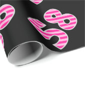 Roze Stripes 58 Event # (Birthday, Jubileum) Cadeaupapier (Rol Hoek)