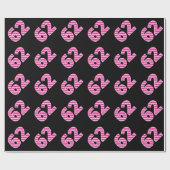 Roze Stripes 62 Event # (Birthday, Jubileum) Cadeaupapier (Vlak)
