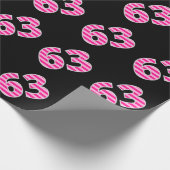 Roze Stripes 63 Event # (Birthday, Jubileum) Cadeaupapier (Hoek)