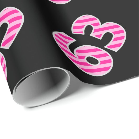 Roze Stripes 63 Event # (Birthday, Jubileum) Cadeaupapier (Rol Hoek)